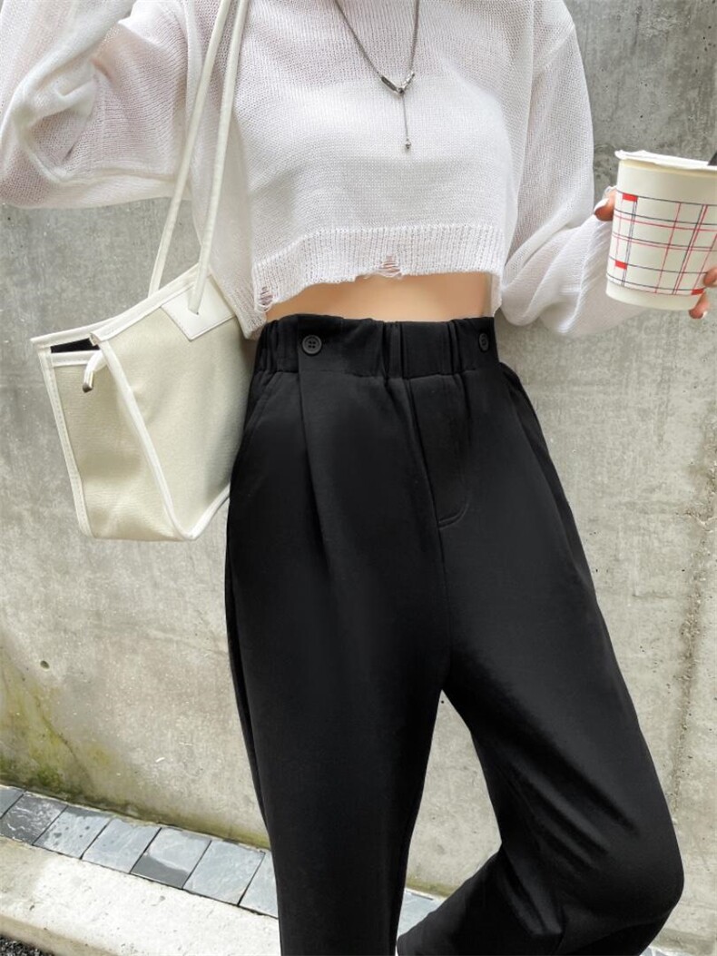 秋季卫裤空气层两色，女装休闲裤，LC裤子