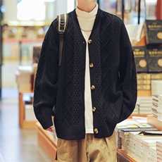 2023麻花针织纽扣毛衣开衫A169MK2302P65控88，男装针织衫/毛衣，电商A169