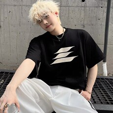 美式高街纯棉短袖t恤夏季小众情侣装体恤潮牌上衣DTX408，男装T恤，星座208-5