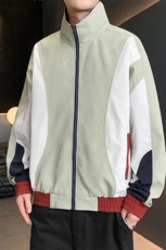 2025新款现货小米格撞色夹克男立领上衣外套DSA157B-J1571-P74，男装夹克，电商A157B