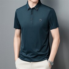 休闲商务POLO衫男士T恤2022无痕半袖T恤凉感上衣ZL1234-P62，男装Polo衫，星座1105-3