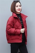 时尚显瘦短款盘扣保暖棉服冬季新款女装棉衣外套，女装棉衣/棉服，雪樱依海