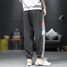 男裤子潮牌ins宽松条纹大码宽松青少年男士休闲长裤HY3052-P30，男装休闲裤，电商A128