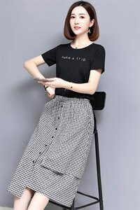 腰薄款短裤格子半身裙2025年夏季不规则文艺休闲时尚潮流舒适图片