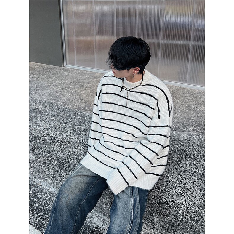 B299-M841貂毛混北极绒高品质毛衣，适合抖音得物P75控118,男装针织衫/毛衣,电商A421