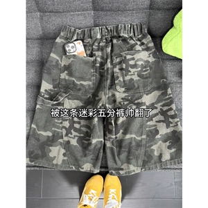 B221 美式ins高街暗黑宽松直筒工装短裤五分裤 LK25539-特P35控59图片