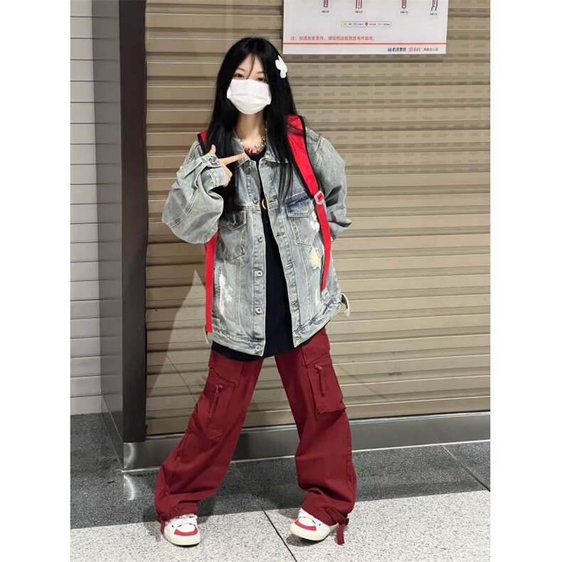 【有货】美式泼墨涂鸦破洞牛仔外套男女款春秋夹克J61HH-特P72,男装夹克,星座1007（原301D）
