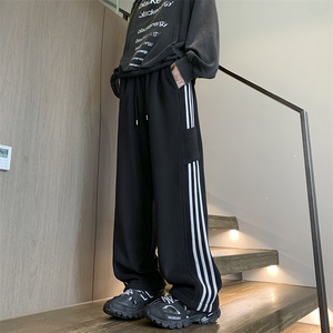 秋冬双面摇粒绒三条杠拼接休闲裤 XZ604-K116-特P40控78图片