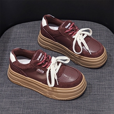 厚底2024新款真皮增高运动休闲豹纹板鞋一脚蹬女鞋潮，女鞋休闲鞋，电商A223