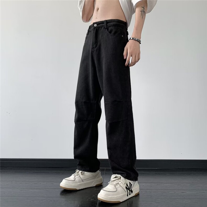 青春流行ins男直筒水洗牛仔裤B9042P43，男装牛仔裤，星座1116-2