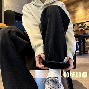 XZ616 秋冬重磅加绒加厚灯芯绒双标设计百搭长裤 TY1190 P65控78图片