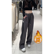 加绒加厚美式条纹运动卫裤A496特P49控88，男装休闲裤，电商A309