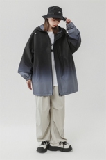 2026中性风山系防水冲锋衣渐变色夹克女大码M-5XL休闲JK77088P85，男装夹克，星座227-7