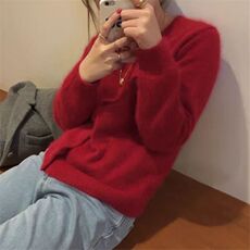 2025年秋季新款百搭圆领开衫毛衣，女装针织衫/毛衣，浩新羊绒