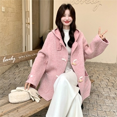 双面羊绒【现货】70毛粉色双面呢231-0211-P275-控385，女装双面呢大衣，琦鑫阁（原依鑫阁）