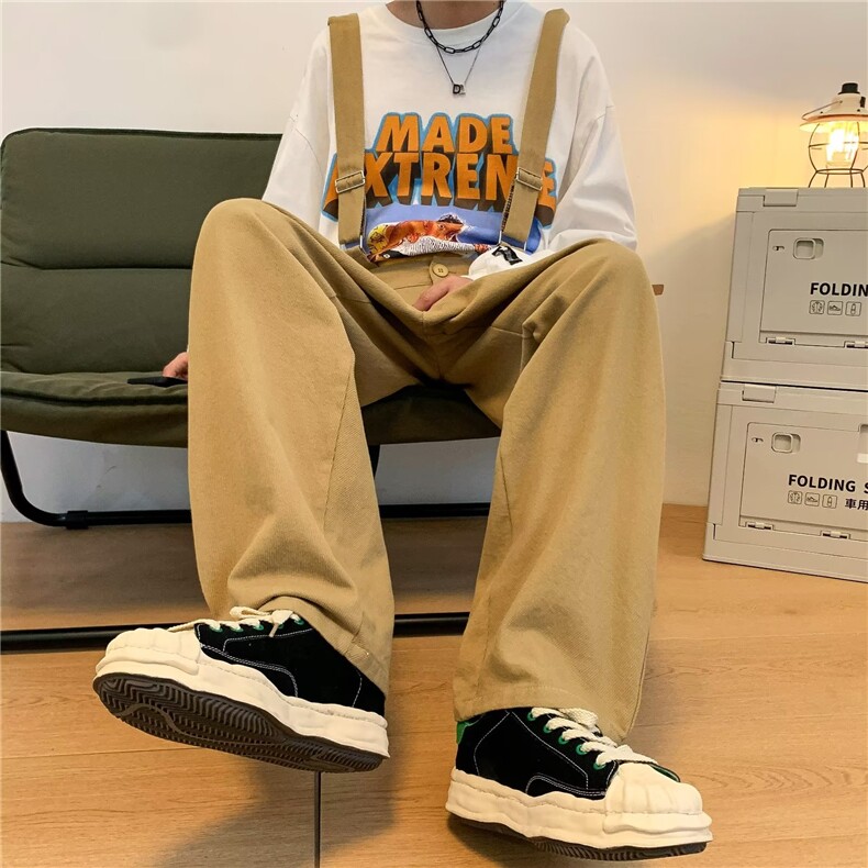 男秋季新款港风休闲裤吊带裤RK54P40,男装休闲裤,星座1116-2