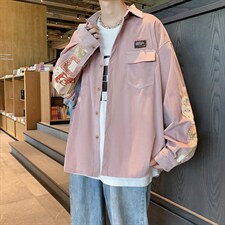 秋冬新品宽松街头运动风灯芯绒腰果花拼接夹克外套男W1526-P40，男装夹克，星座512-4