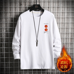 TX3093-P25 加绒-P35 纯长袖t恤男大码圆领打底衫体恤上衣服图片