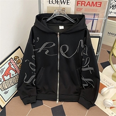 HY0668-P55字母高级感连帽卫衣女秋冬新款宽松慵懒风oversize外套，女装短外套，电商C233