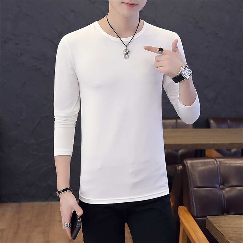赠品纯色光板长袖T恤男修身韩版时尚打底衫T8888-P7，男装T恤，星座1206-1（原A206-1）