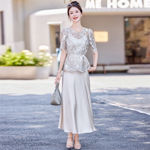 蕾丝吊带连衣裙两件套女夏2025新款法式高级感气质名媛女神范套装图片