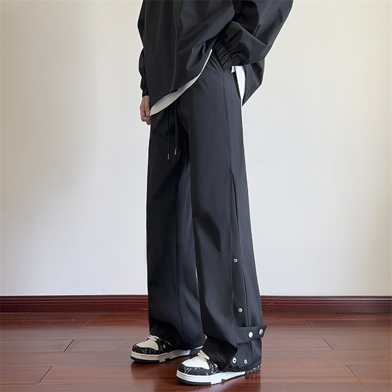 春秋冲锋裤男防水男士休闲裤长裤直筒按扣运动裤A266-KZ8024-P65,男装休闲裤,电商A266