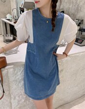 牛仔连衣裙，女装连衣裙，肆尔