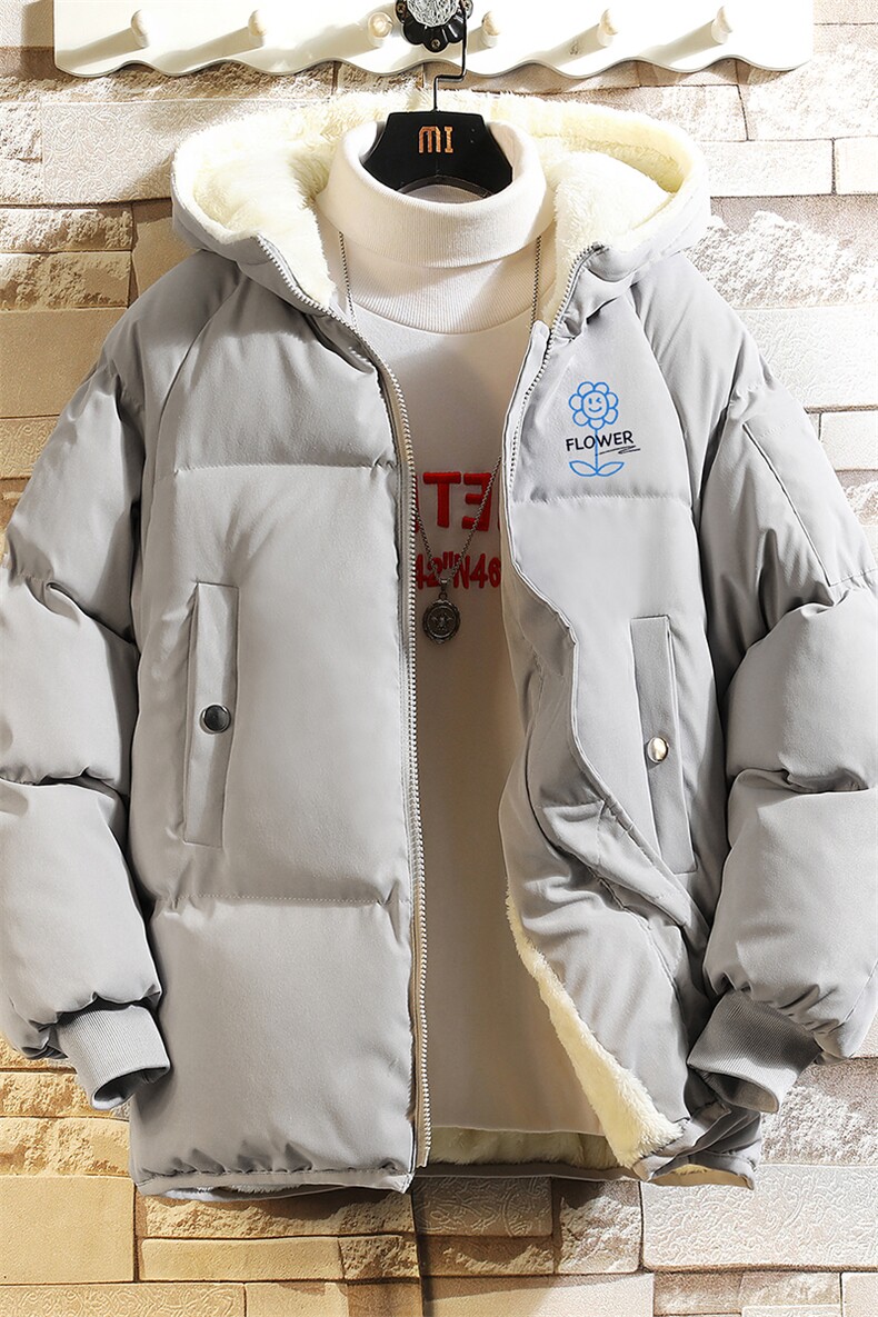 加厚加绒连帽棉衣男大码棉服男面包服男砖墙MY16274-P100,男装棉衣,电商A040A