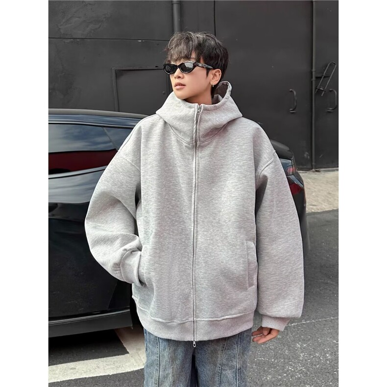 秋季男款太空棉连帽重磅开衫卫衣男上衣情侣春秋短款外套WYD645,女装短外套,星座516A