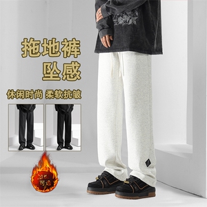 加绒加厚宽松直筒阔腿男生休闲长裤WK87-1常规特批28加绒特批33图片