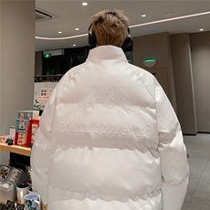 港风鳄鱼纹钢印字母设计棉衣大码潮流休闲棉衣男MY77728P128控168，男装棉衣，星座226-1