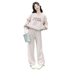 现货：春装新款韩系流行刺绣卫衣裤子套装2C135-6873P175K258图片