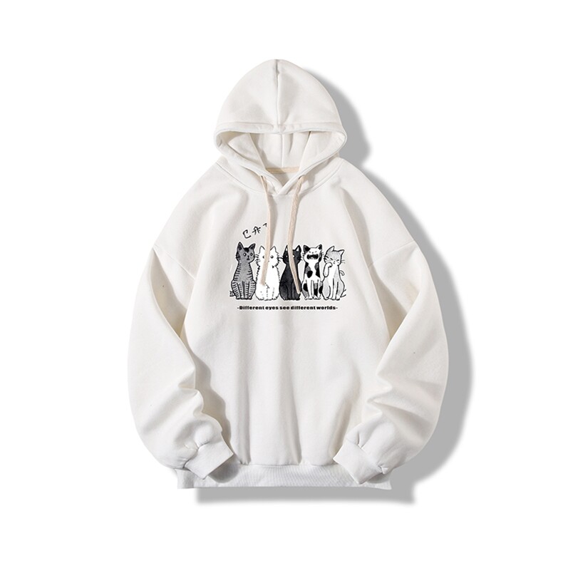 WY2100-P35加绒款-P40纯棉连帽卫衣男大码运动帽衫宽松薄,男装卫衣,电商A040