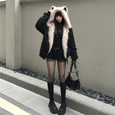 座山雕毛茸茸棉服女加厚美式cleanfit棉衣外套M07825-P85，男装棉衣，星座308B-2