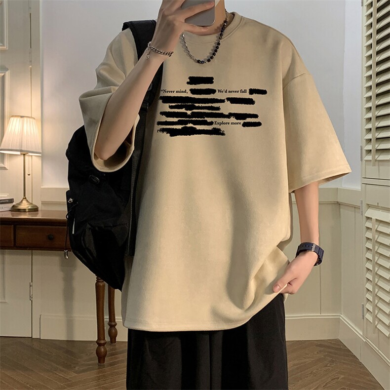 麂皮绒短袖t恤男大码半袖男JD82445-P25,男装T恤,电商A040