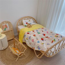 2024新款-40支贡缎3D豆豆绒被套毯四季款玩偶之家，床品套件被套，格格屋家纺（原汀滢家纺）