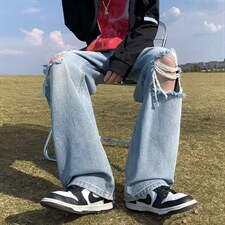牛仔裤男秋季潮大码休闲裤子高街N9019P40，男装牛仔裤，星座1116-2