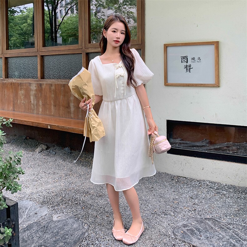 夏季新款上新~气质温柔风中长款连衣裙女,女装连衣裙,一九零