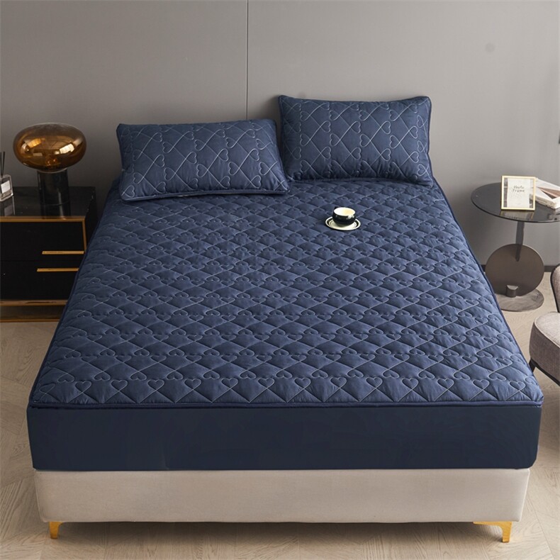 2023新款纯色磨毛夹棉床笠，床单，一起卖家纺