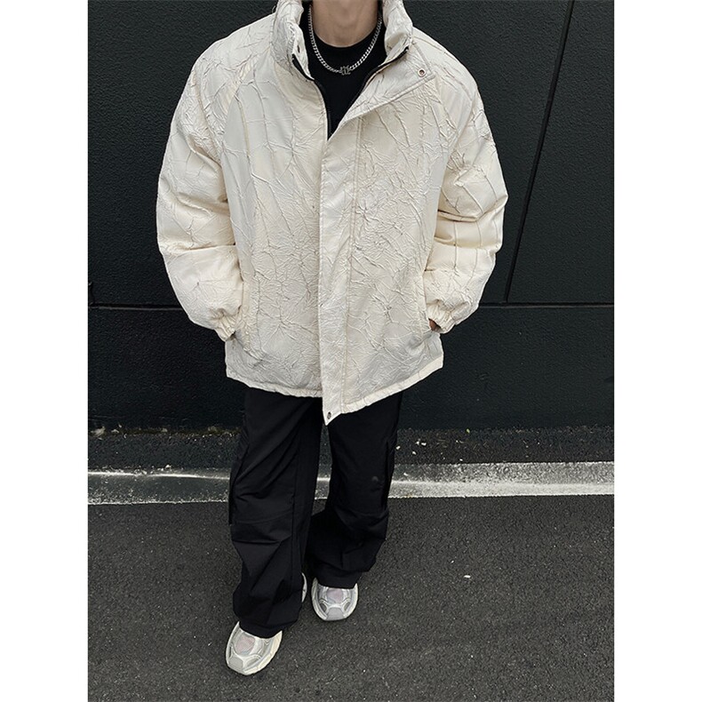 现货MY1108-特P85冬季棉衣小众美式宽松情侣棉衣男大码外套潮,男装棉衣,电商A059