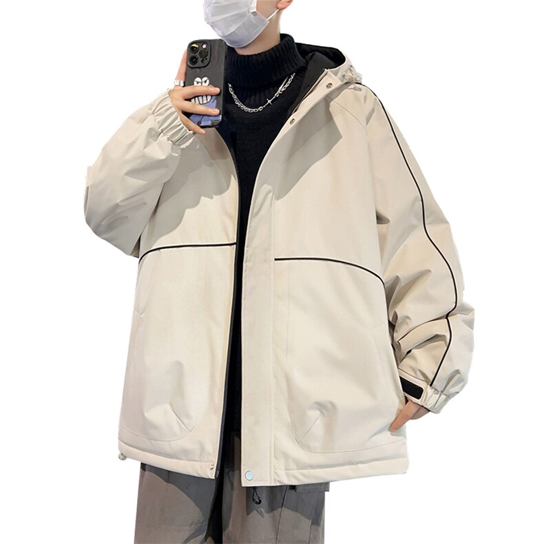 冬季大码L-8XL加绒加厚休闲个性拼连帽棉衣男外套,男装棉衣,星座209