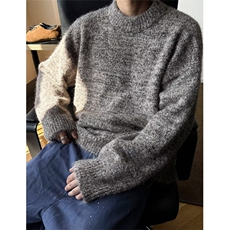秋冬纯色针织衫男女生ing学院风宽松中性美拉德毛衣M3203，男装针织衫/毛衣，星座1116A（原606A-3）