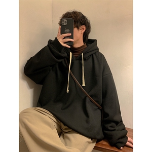 8XL-M羊羔绒卫衣男秋冬加肥加大码胖子连帽卫衣WY201-P65控78图片