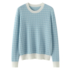 圆领羊绒衫女山羊绒秋冬内搭针织打底毛衣，女装羊绒衫，东业羊绒