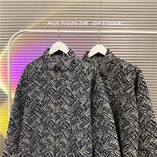 潮纯色青春流行ins冬季宽松型简约日常长袖原宿CS908P46，男装衬衫，星座1116-2
