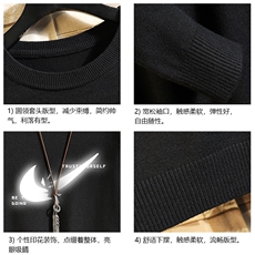 M67111-P45加绒款-P65圆领毛衣男大码针织衫男毛线衣线衫砖墙，男装针织衫/毛衣，电商A040A