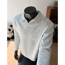 主推POLO衫卫衣秋季翻领卫衣cleanfit长袖T恤衫男装外套S437特28，男装Polo衫，电商A233-1
