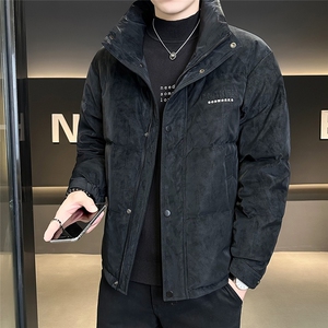 新标50-2448M-4XL-P195店主风冬季麂皮绒手感面料休闲羽绒服男图片