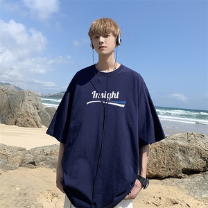 特批P20新款纯棉印花短袖t恤男夏季青少年初中高生帅气半袖TX525图片