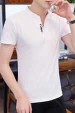男短袖T恤夏装新款V领韩版修身半袖打底衫男士纯棉小衫ST003，男装T恤，星座509
